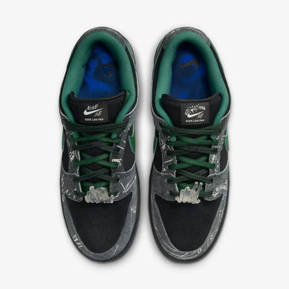 There Skateboards x Nike SB Dunk Low Anthracite and Gorge Green