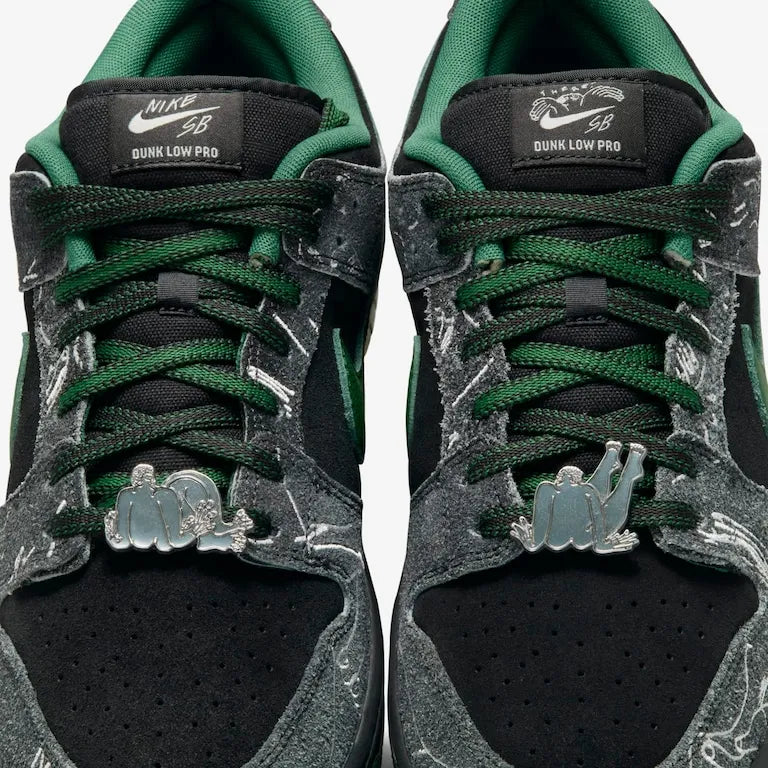 There Skateboards x Nike SB Dunk Low Anthracite and Gorge Green